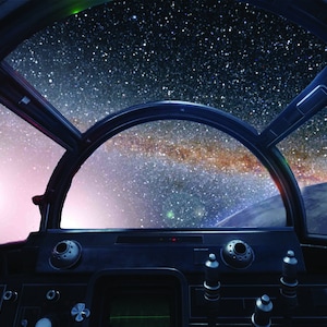 Millennium Falcon Cockpit View of Space 1 Wall Mural