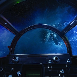Millennium Falcon Cockpit View of Space 4 Wall Mural