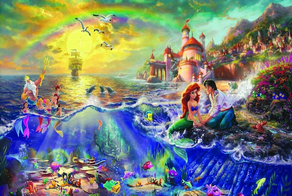 Window With a View Little Mermaid Scene Wall Mural