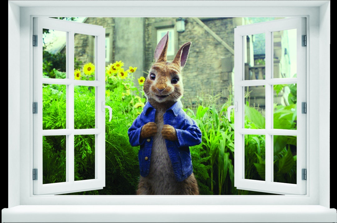 Window With a View Peter Rabbit Movie in the Garden Wall Mural - Etsy