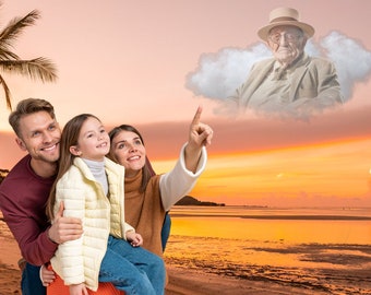 Memorial Photo Gift: Add Deceased Loved One to Picture (Digital File)