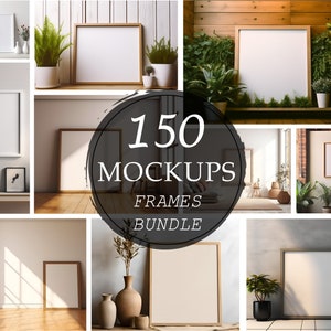 Frame Mockup Bundle, 150 Frame Mockups, Wall Frame Mockup, Interior Mockup, Mock up Frame Boho, Frame Mockups,Styled Mockup, Wall Art Mockup
