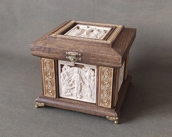 Box for holy things.The ark for prosphora.The ark for incense.Moshevik.Gift.Casket.Chest.Souvenir.Reliquary.Handmade church utensils.