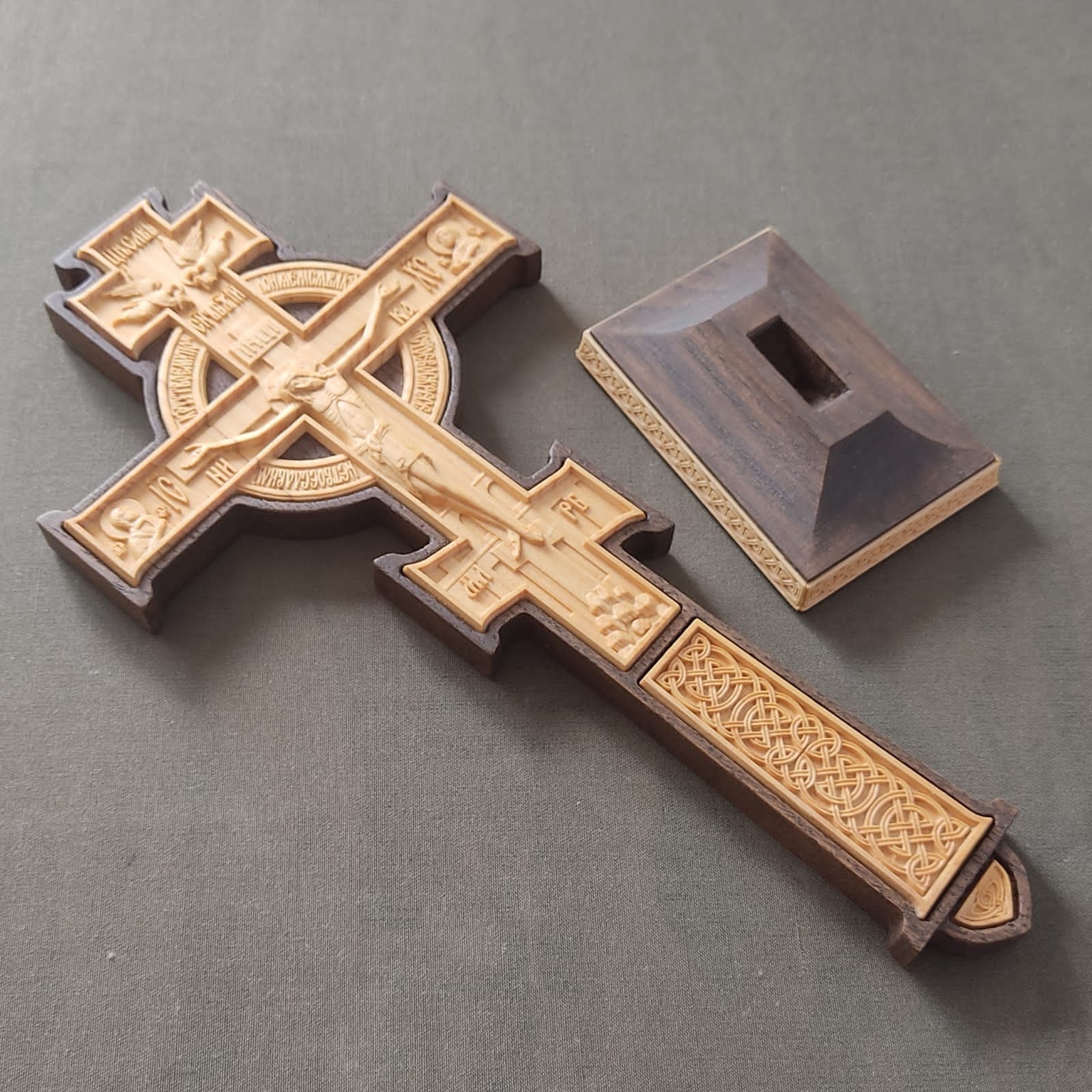 Wooden Orthodox Cross Necklace - St Spyridon Church