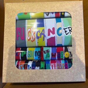 Caja de regalo de chocolate "A la mierda con el cáncer": Cesta para recuperarse pronto imagen 2