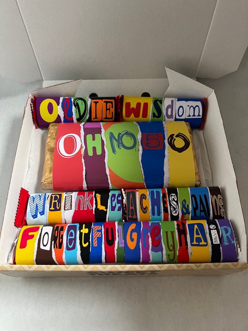 50th Birthday, Funny, Chocolate Gift Box. Chocolate Hamper.gift for Him