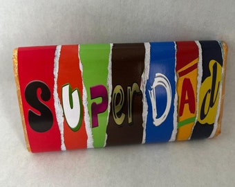 Super Dad chocolate bar wrapper, download download, jpeg, print at home