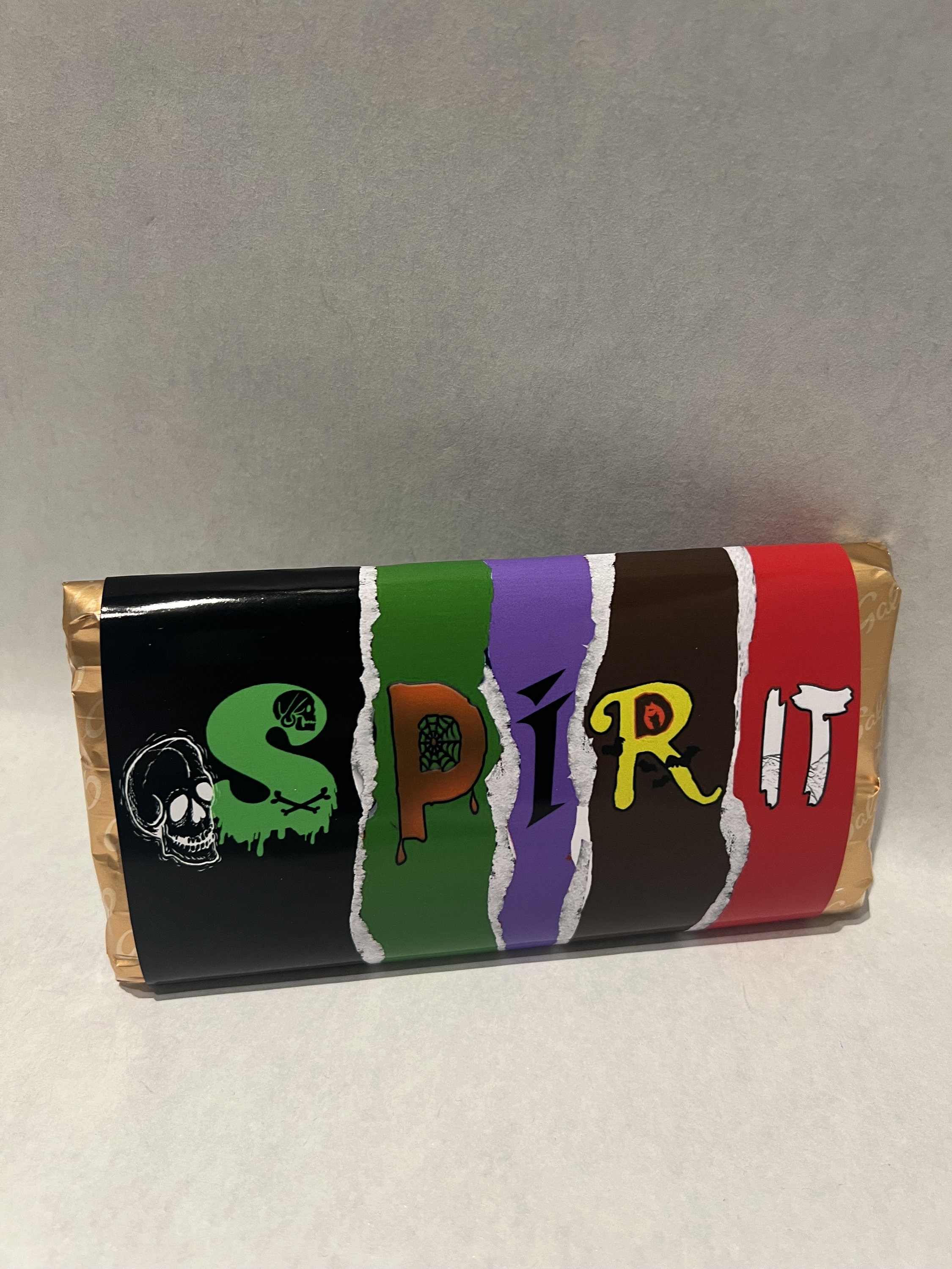 HALOWEEN - SPIRIT-  chocolate bar wrapper for galaxy 110g bars and similar - digital download JPEG print at home