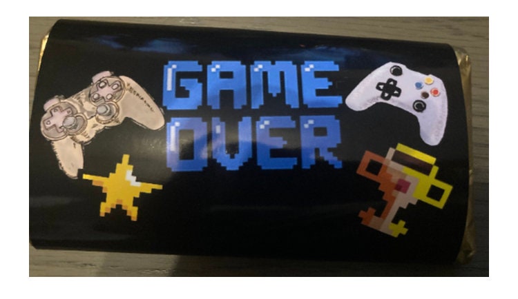 Game Over (pixelated Design) - Wrapper Chocolate Bar Wrapper - JPEG ...