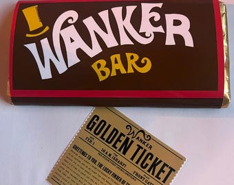 Wanker chocolate bar wrapper - instant download print at home - Jpeg file