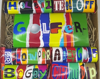 Envoltorios de chocolate con forma de golfista: Descarga digital instantánea (archivo JPEG para imprimir en casa)