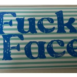 Fuck Face, Rude, volwassen, chocoladereep wrapper - JPEG digitale download