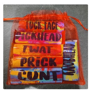 Zakje SWEAR WORDS.  Digitale downloadprint thuis.  Direct cadeau