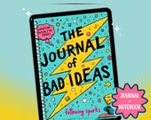 Funny Digital Journal Prompts | Chaos Writing Notebook | Unhinged PDF Journal for iPad & Goodnotes