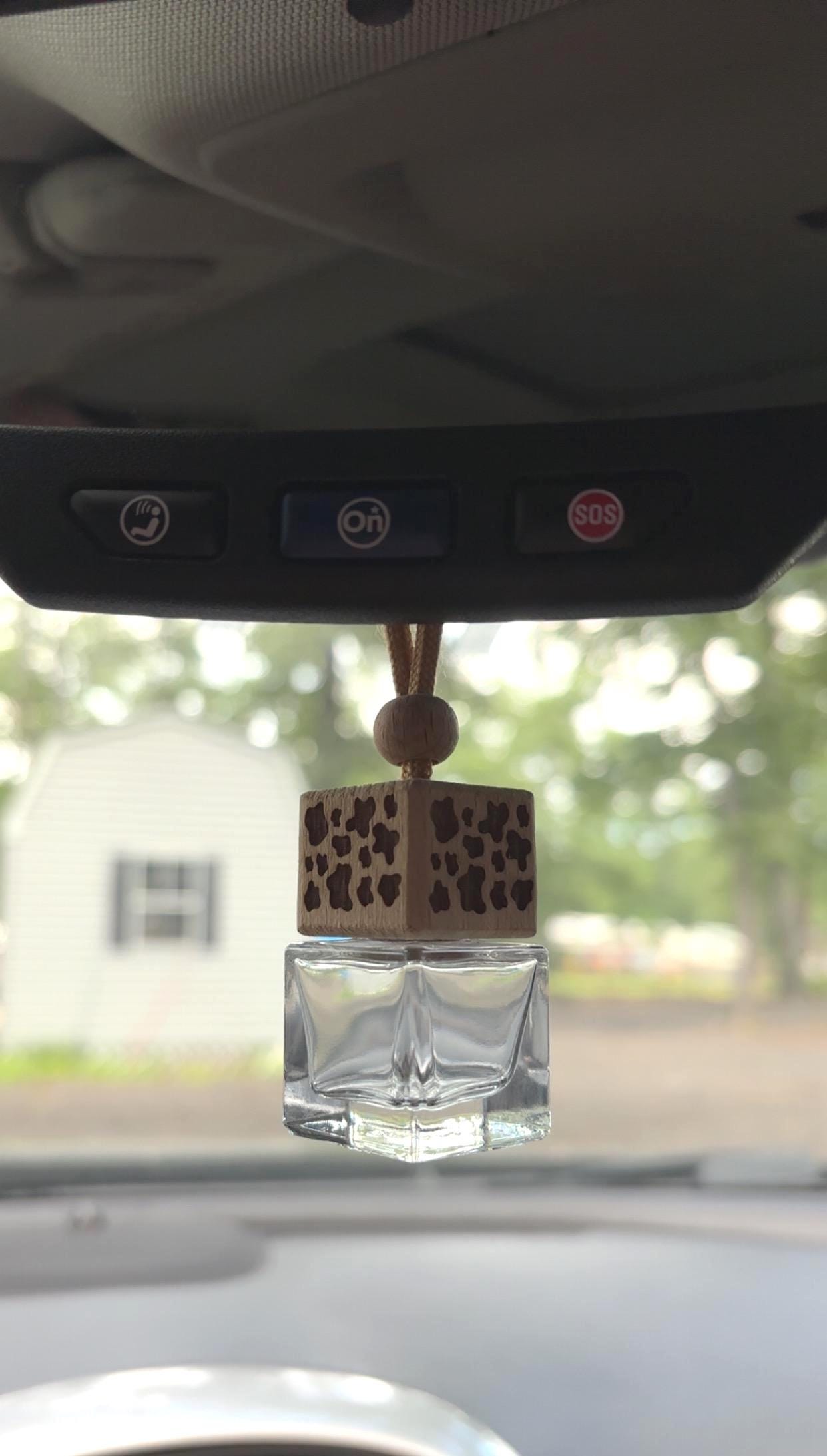 Cow Print Car Diffuser / Car Accessory For Women / Cow Lover / Cow Print / Hanging Air Freshener / Car Air Freshener / Freshie
