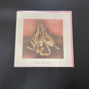 Carte de voeux Ballerine en satin et soie