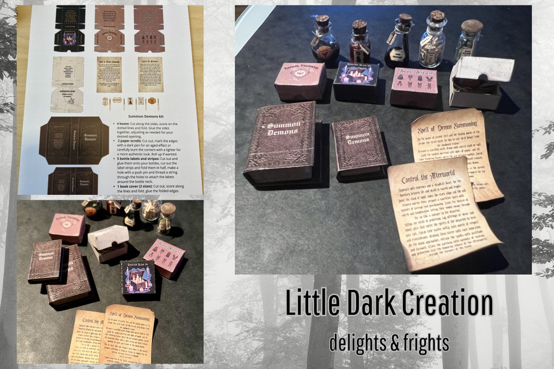 Miniature Printable Summon Demon Kit | Dollhouse Miniature | 1/12 Scale ...