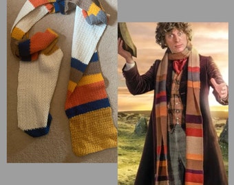 Hand Knitted Doctor Who Scarf