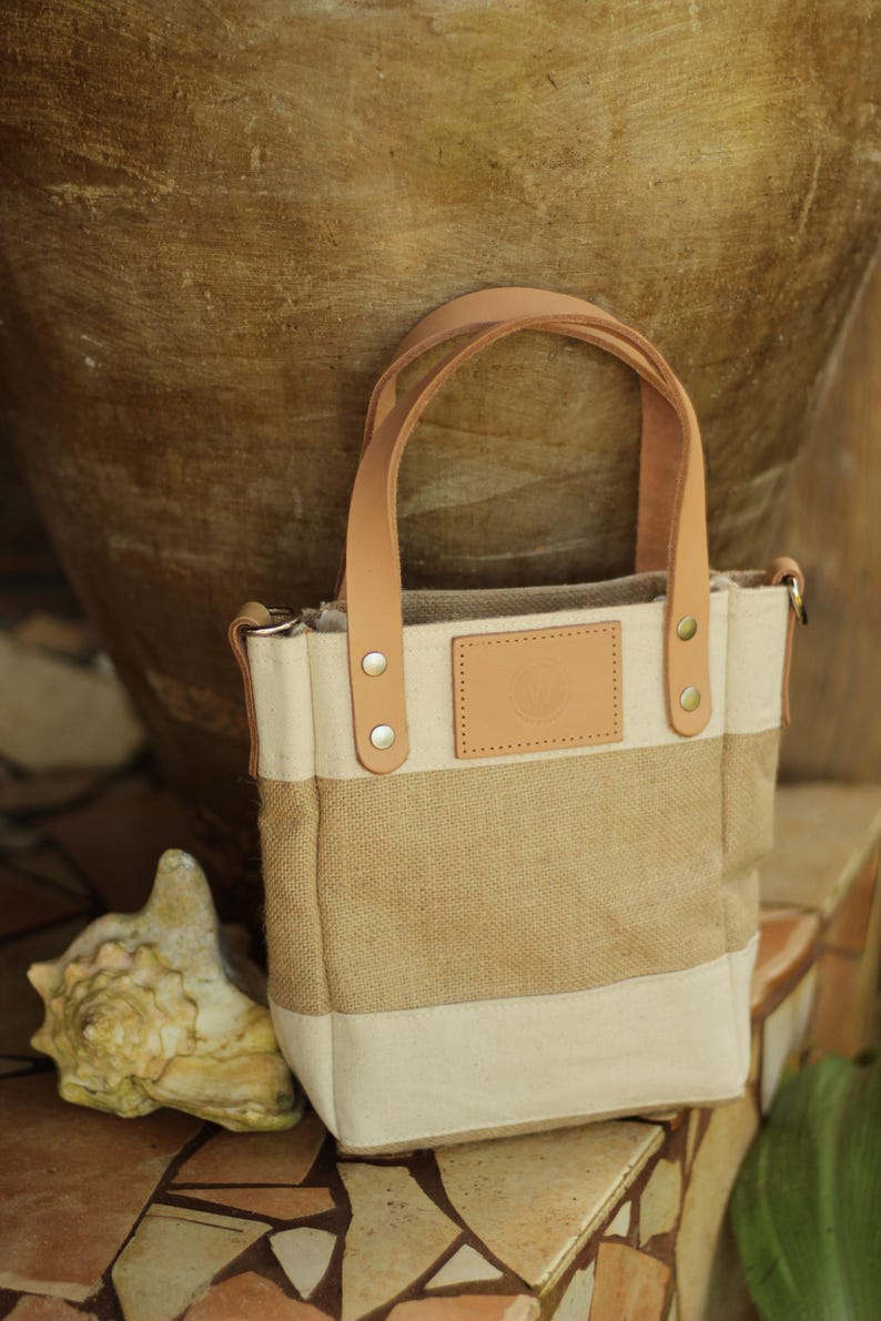 Handmade Mini Jute Tote Bag – Eco-Friendly Small Purse for Everyday Use image 10