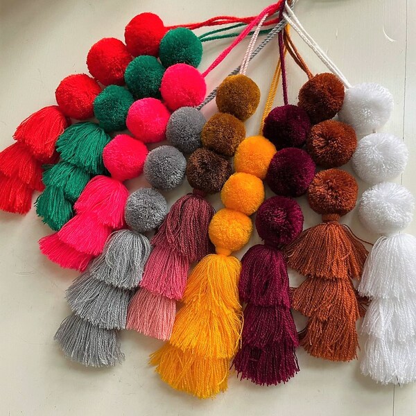 Pom Pom Tassel Etsy