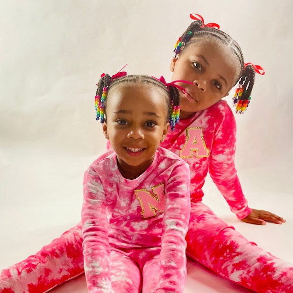 Kids Personalized Pajamas for Girls and Boys| Toddler Pajamas| Youth Pajamas| Birthday Gift| Slumber Party| Initial| Christmas Gift|
