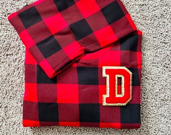 Kids Personalized Pajamas| Unisex for Girl and Boys| Toddler Pajamas| Youth Pajamas| Gift| Sleepover| Christmas| Red| Black| Plaid