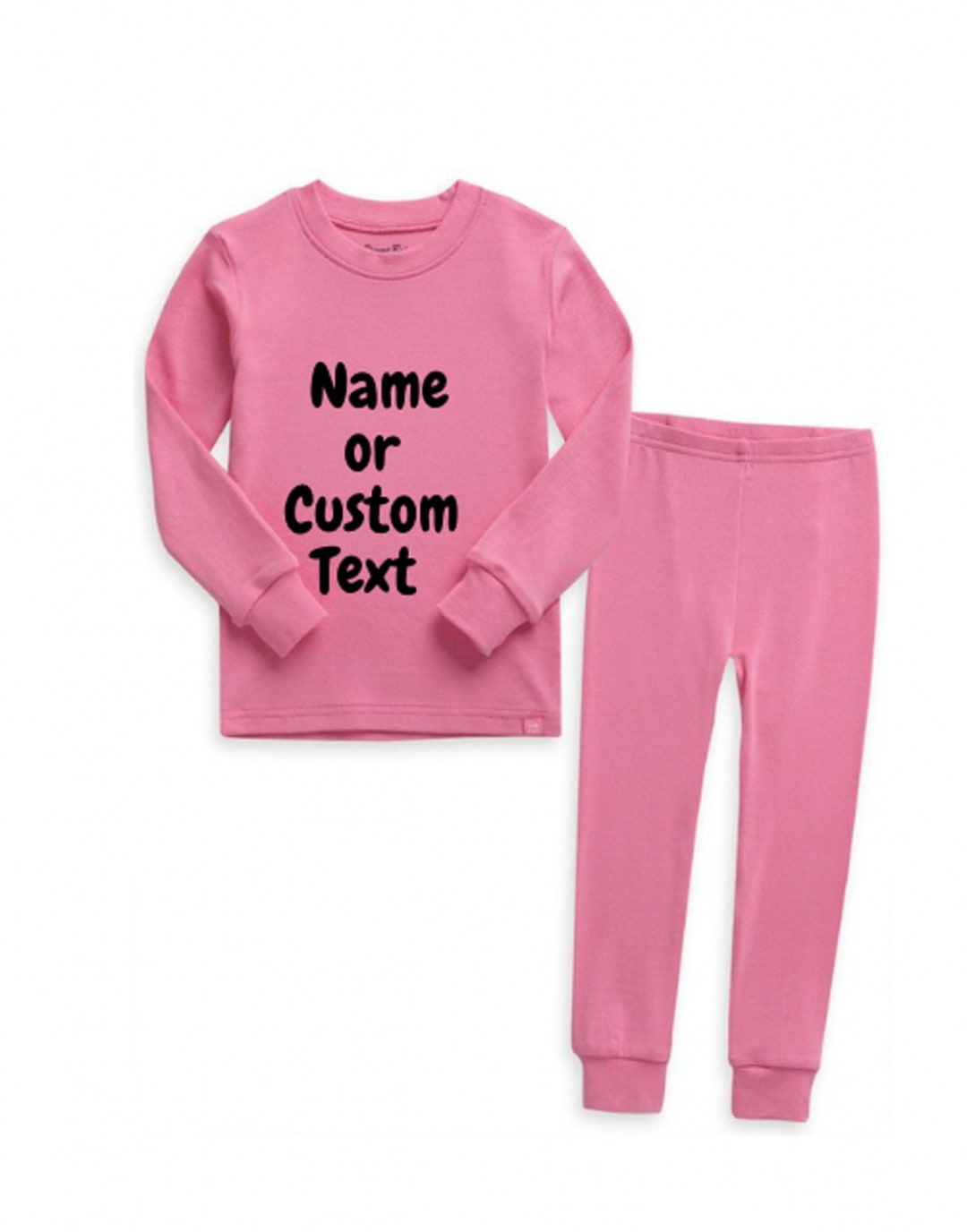 Kids Personalized Pajama Set Name or Custom Text Toddler Youth Pajamas