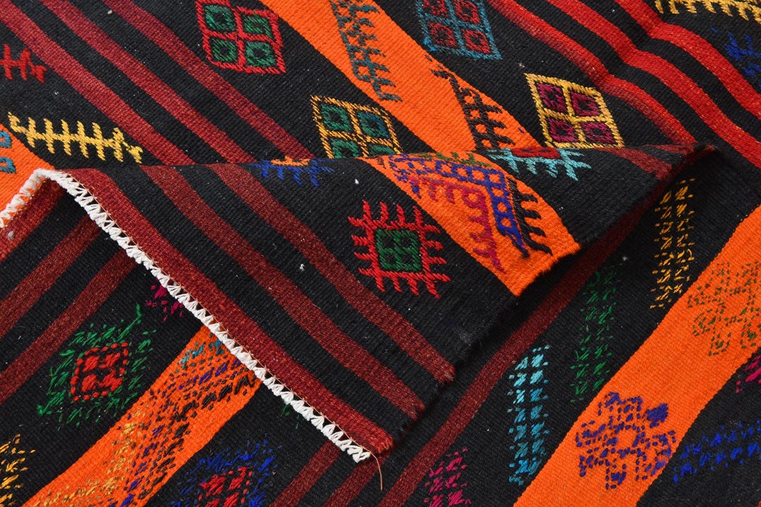 4x12 Long Wide VINTAGE KILIM RUNNER Rug, 4x12 Kilim Runner, 4x12 Rug ...