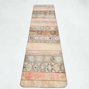 2x8 Vintage Runner, 2x8 Soft Pastel VINTAGE RUNNER RUG, 2x8 Rug, Handmade Wool 2x8 Rug, 2x8 Runner Rug, 2x8 Turkish Runner, Modern Hallway