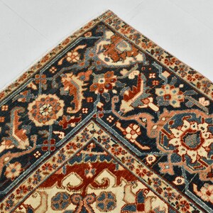9x12 Red & Burgundy Oversize Vintage Rug, Large Area Rug, 9x12 Vintage Rug, Handmade Wool Rug, 9x12 Rug, Soft Pastel Boho, Vintage Rug 9x12 image 11