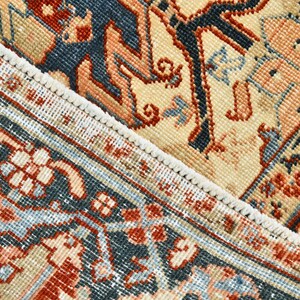 9x12 Red & Burgundy Oversize Vintage Rug, Large Area Rug, 9x12 Vintage Rug, Handmade Wool Rug, 9x12 Rug, Soft Pastel Boho, Vintage Rug 9x12 image 16