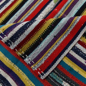 5x9 Striped Kilim Area Rug, 5x9 Kilim Rug, 5x9 Rug, Handmade Wool Jute Rug, 5x9 Area Rug, Shades Of Multicolor Kilim, Kilim Rug 5x9, Antique