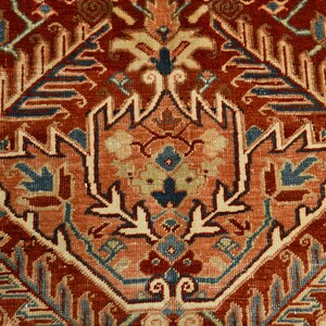 9x12 Red & Burgundy Oversize Vintage Rug, Large Area Rug, 9x12 Vintage Rug, Handmade Wool Rug, 9x12 Rug, Soft Pastel Boho, Vintage Rug 9x12 image 9