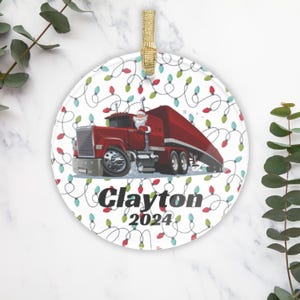 Custom Truck Ornament For Kids Custom Christmas Ornaments Personalized Unique Xmas Gift Personalized Christmas Gift Truck Lover Holiday Gift