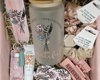 July Birthday Flower Gift Box for Women, Birth Month Idea for Mom, Make Your Own Birthday Set, Birth Flower Coffee Cup for Best Friend Gifts