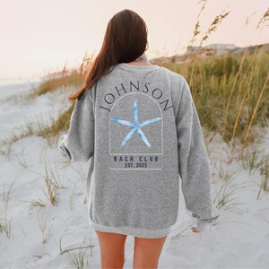 Custom Luxury Bach Costal Party Merch Matching Bridesmaid Crewneck Personal Crewneck Beach Bride Sweatshirt Beach Girls Club Bach Club Shirt