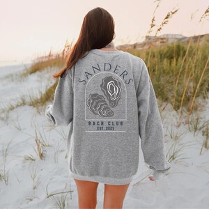 Custom Luxury Bach Costal Party Merch Matching Bridesmaid Crewneck Personal Crewneck Beach Bride Sweatshirt Beach Girls Club Bach Club Shirt