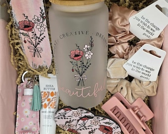 August Birthday Flower Gift Box for Women, Birth Month Idea for Mom, Make Your Own Birthday Set, Birth Flower Coffee Cup for Best Friend