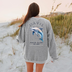Custom Luxury Bach Costal Party Merch Matching Bridesmaid Crewneck Personal Crewneck Beach Bride Sweatshirt Beach Girls Club Bach Club Shirt