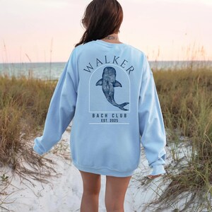 Custom Luxury Bach Costal Party Merch Matching Bridesmaid Crewneck Personal Crewneck Beach Bride Sweatshirt Beach Girls Club Bach Club Shirt