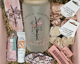 January Birthday Flower Gift Box for Women, Birth Month Idea for Mom, Make Your Own Birthday Sets, Birth Flower Coffee Cup for Best Friend