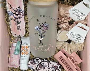 February Birthday Flower Gift Box for Women, Birth Month Idea for Mom, Make Your Own Birthday Sets, Birth Flower Coffee Cup for Best Friend