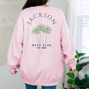 Custom Luxury Bach Costal Party Merch Matching Bridesmaid Crewneck Personal Crewneck Beach Bride Sweatshirt Beach Girls Club Bach Club Shirt
