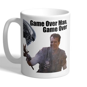 Game Over Man, Gamer Over - Aliens - Private Hudson - Film Quote Mug