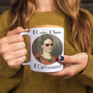 Julius Caesar - I Came. I Saw. I Caffeinated - Funny History Mug 画像 3