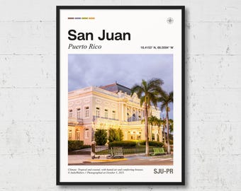 San Juan Poster | Real Photo of San Juan, Real Picture, Travel Poster, Location Wall Art, Puerto Rico Print, Home Decor, NA11