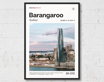Barangaroo Poster | Real Photo of Barangaroo, Real Picture, Travel Poster, Location Wall Art, Sydney Print, Home Decor, OC2