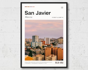 San Javier Poster | Real Photo of San Javier, Real Picture, Travel Poster, Location Wall Art, Murcia Print, Home Decor, EU8