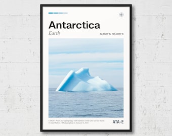Antarctica Poster | Real Photo of Antarctica, Real Picture, Travel Poster, Location Wall Art, Earth Print, Home Decor, AN1