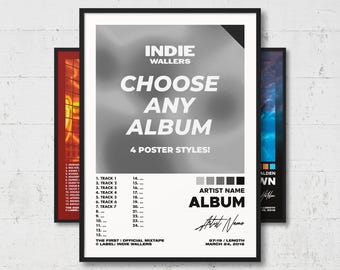 Set of 1 or 3 | Custom Album Poster, Choose Your Own Album, Music Wall Art, Album Cover Print, Personal Album Gift, Home Decor, AP1
